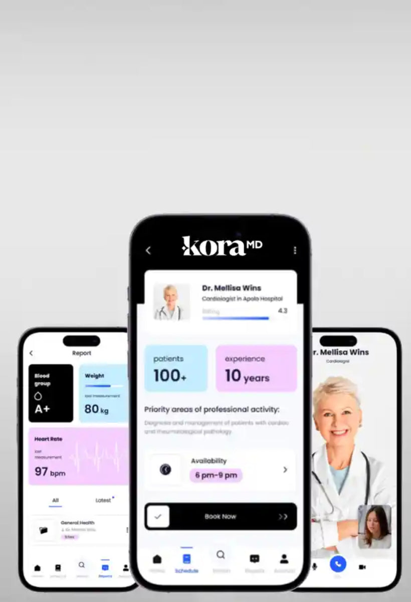 Easily manage treatments, prescriptions, and refills with the Kora App
